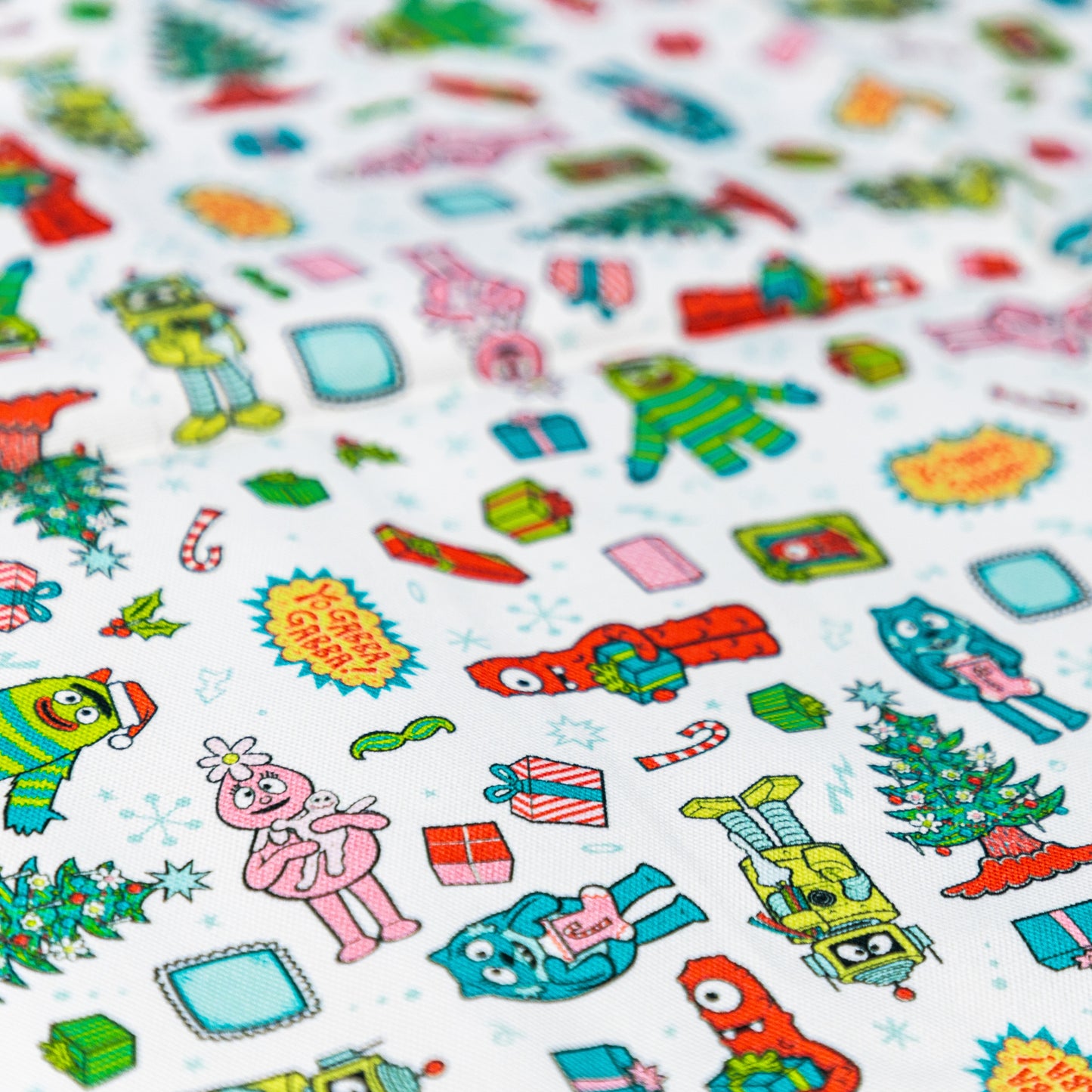 Classic Christmas Party Print Tea Towel