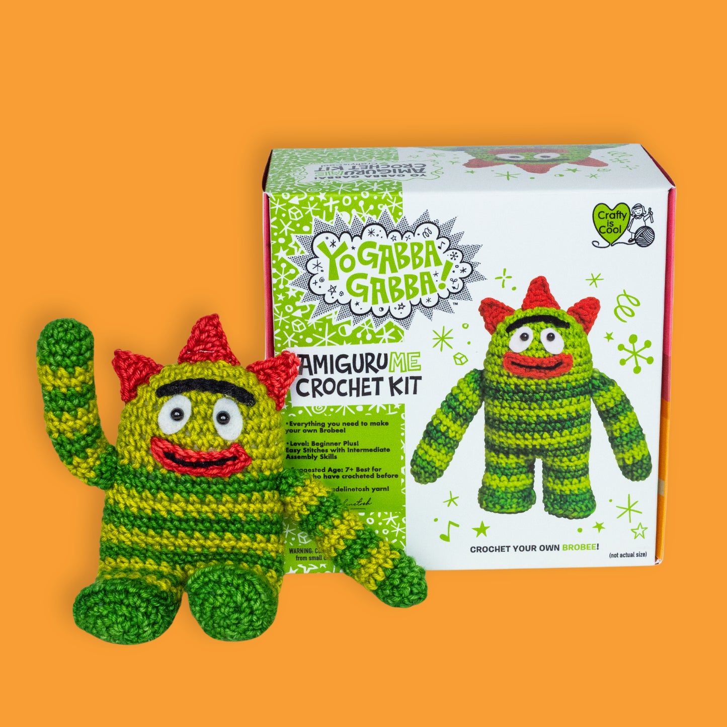 Yo Gabba Gabba! AmiguruME Brobee Crochet Kit with Crafty Is Cool! PRE-ORDER!