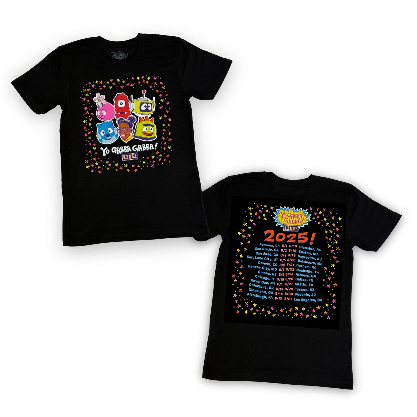Yo Gabba Gabba Live! 2025 Official Adult Tour Tee