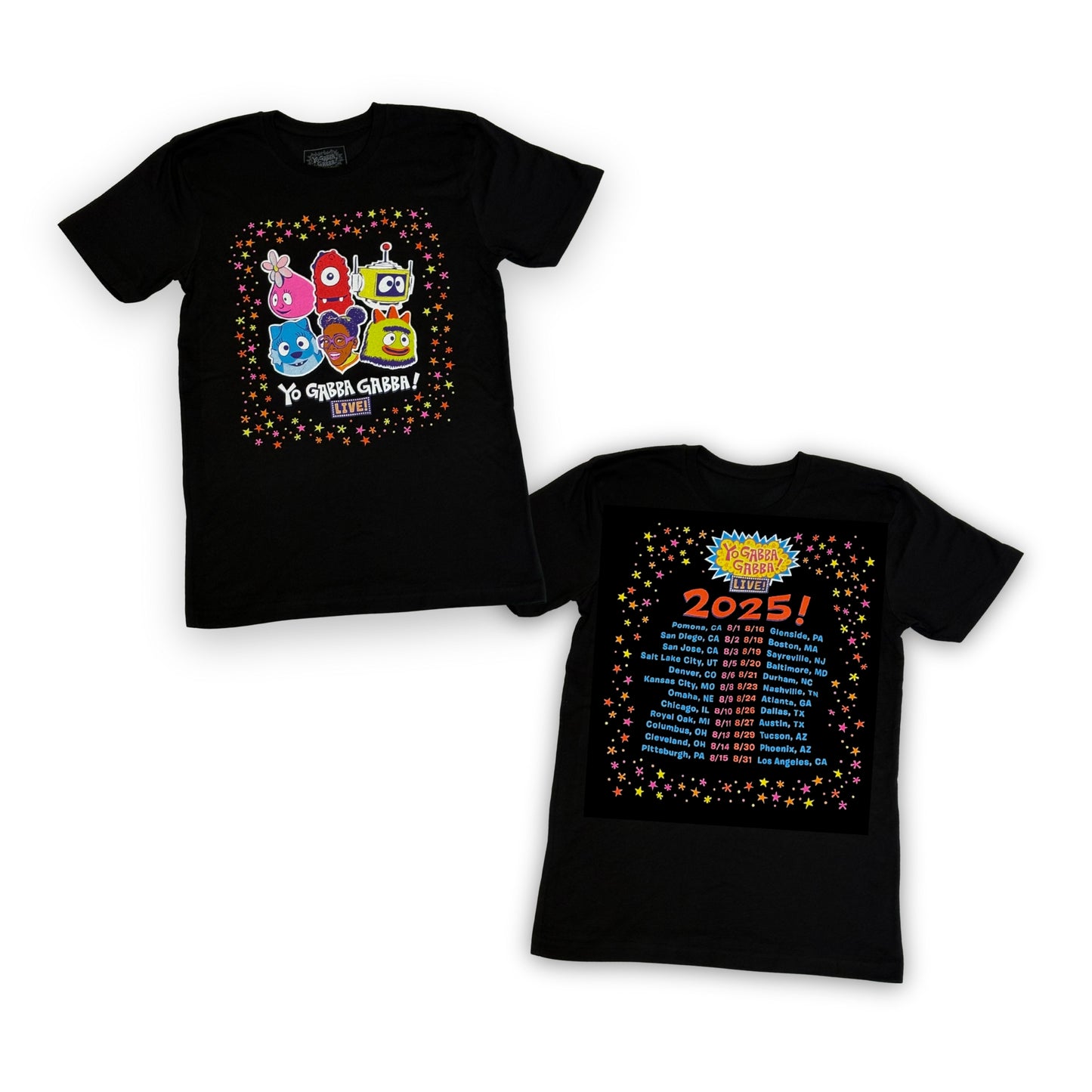 Yo Gabba Gabba Live! 2025 Official Youth Tour Tee