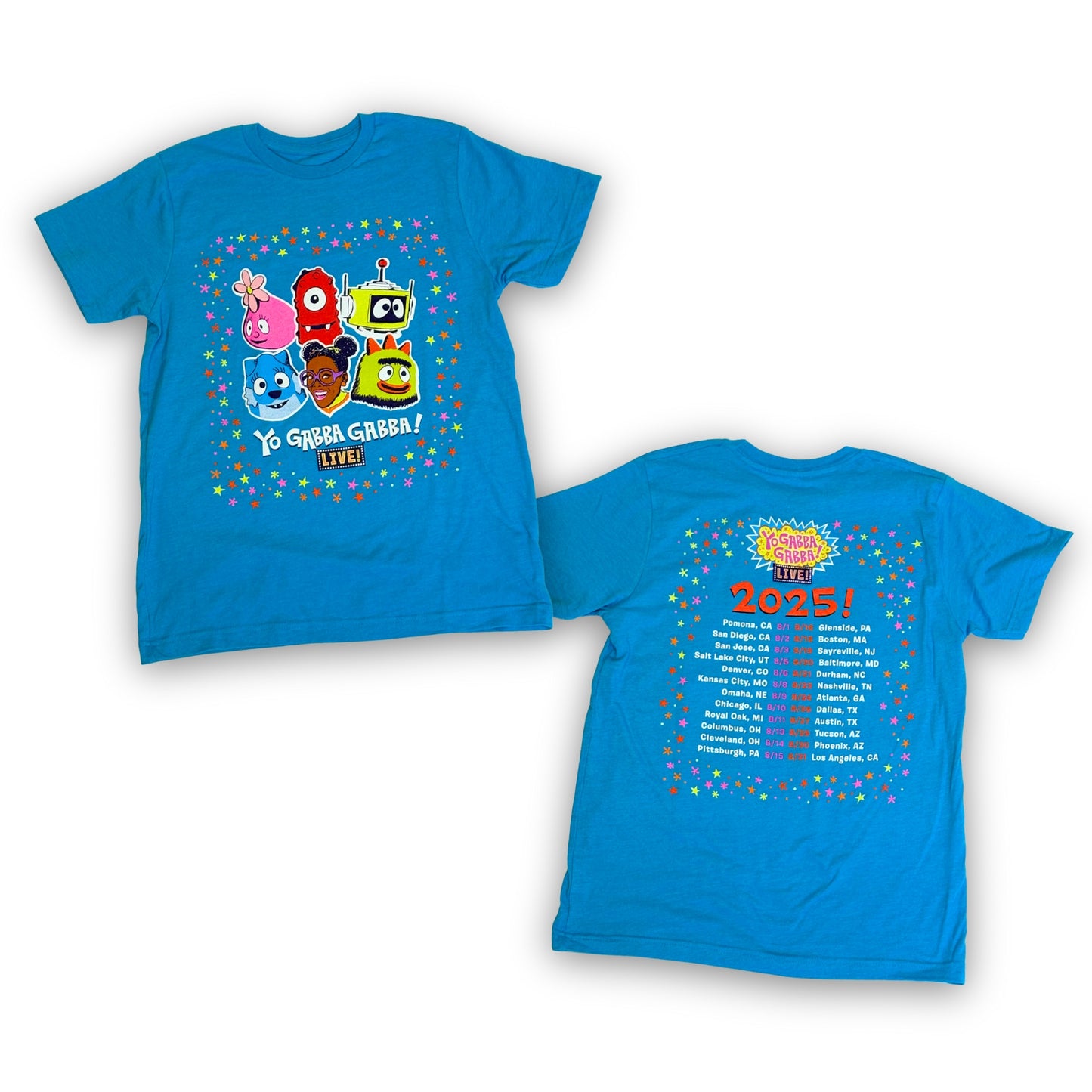 Yo Gabba Gabba Live! 2025 Official Adult Tour Tee