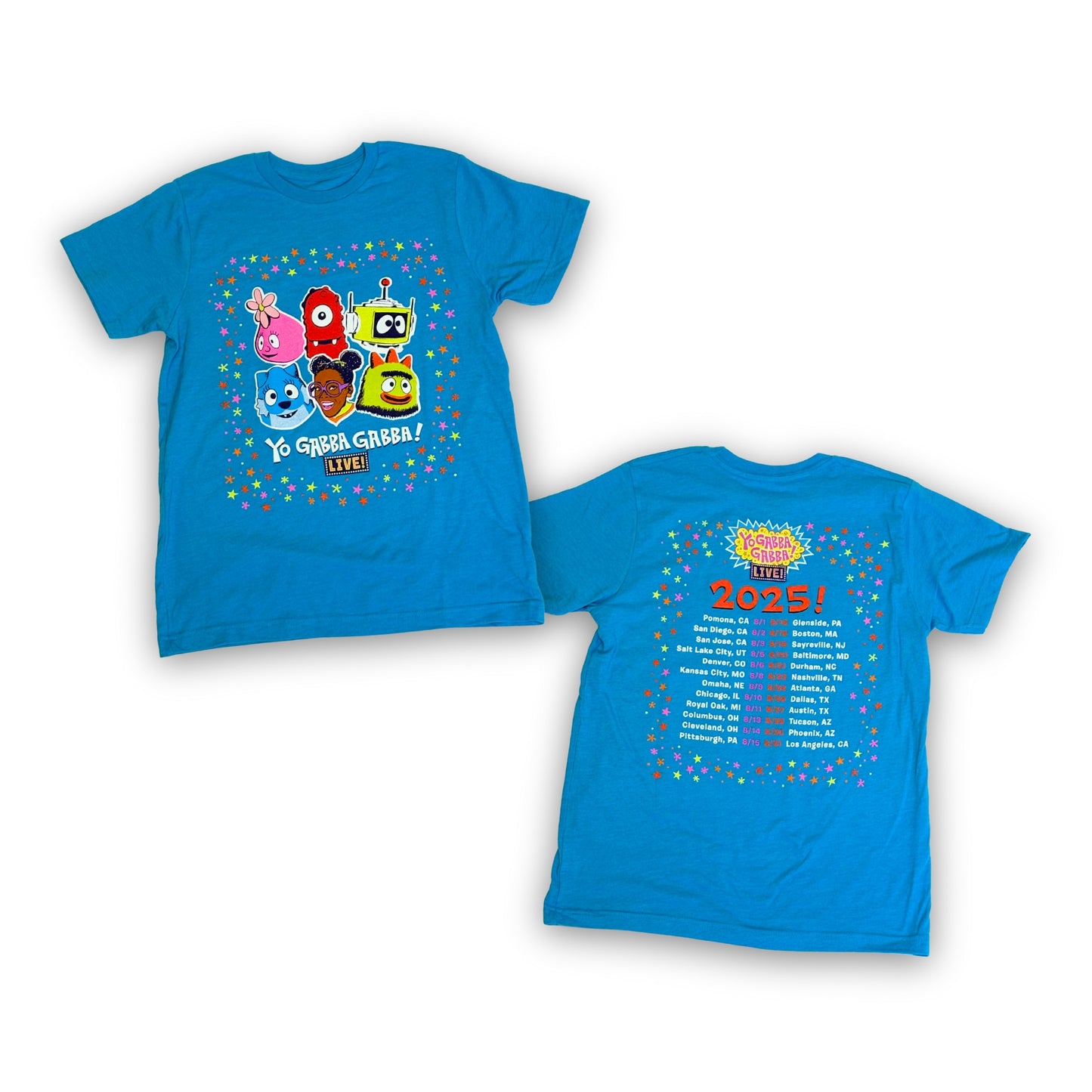 Yo Gabba Gabba Live! 2025 Official Youth Tour Tee