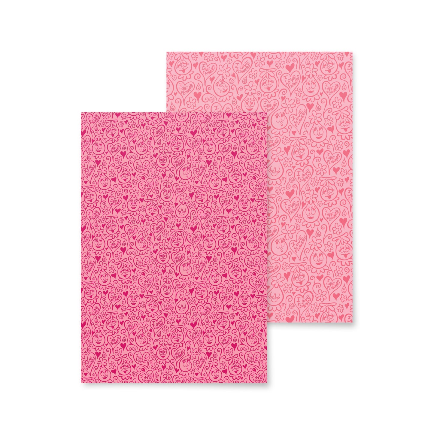 Foofa "I Love Flowers!" Reversible Wrapping Paper 3-Sheet Set!