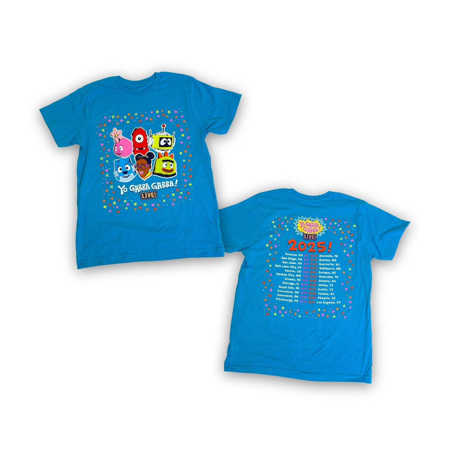 Yo Gabba Gabba Live! 2025 Official Toddler Tour Tee