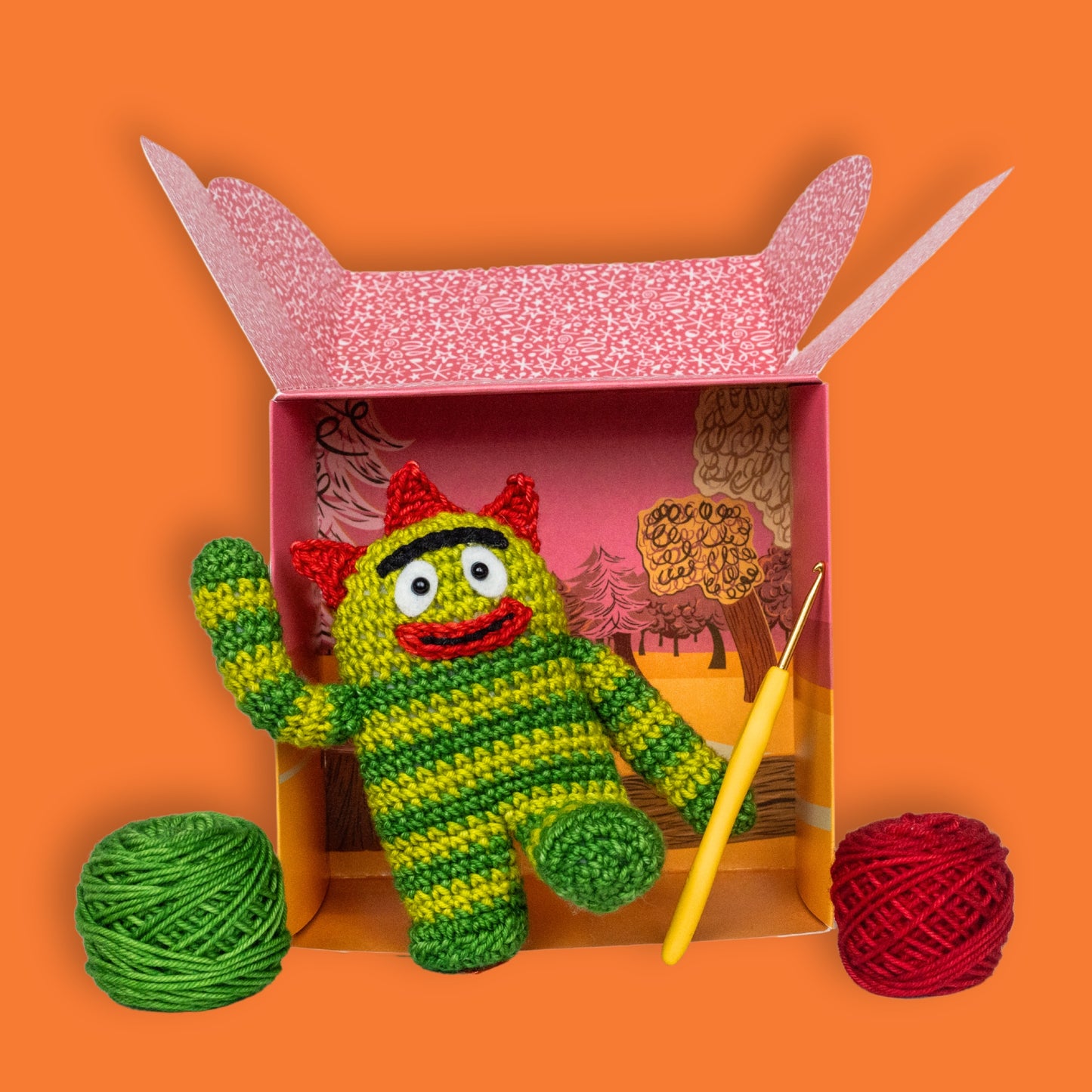 Yo Gabba Gabba! AmiguruME Brobee Crochet Kit with Crafty Is Cool!