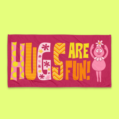 Hugs Are Fun! Beach Towel!