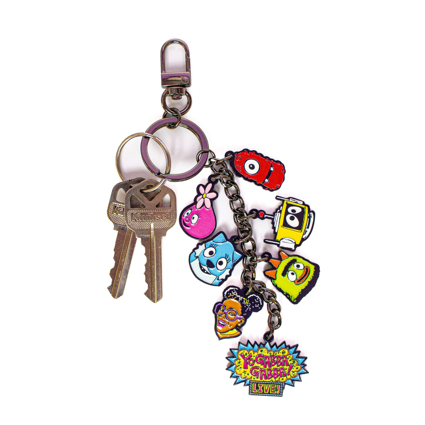 Yo Gabba Gabba Live Charm Keychain