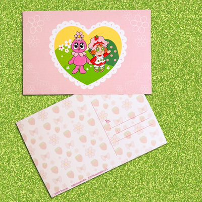 Strawberry Shortcake x Yo Gabba Gabba! Kawaii Besties Postcard by Spooksieboo!