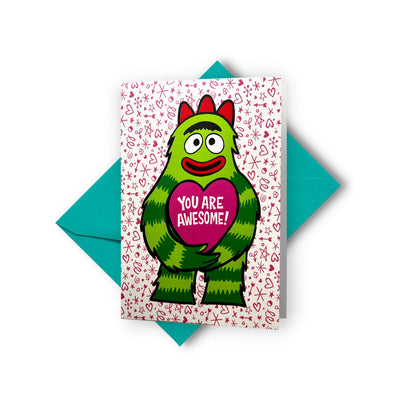 Brobee "You Are Awesome!" Pearlescent Greeting Card!