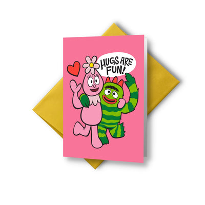 "Hugs Are Fun!" Greeting Card